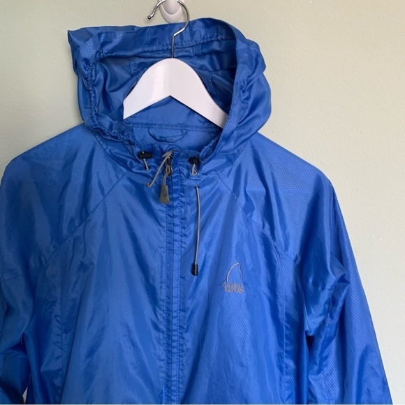 Sierra Designs Blue Packable Rain Jacket Small S - Picture 3 of 8